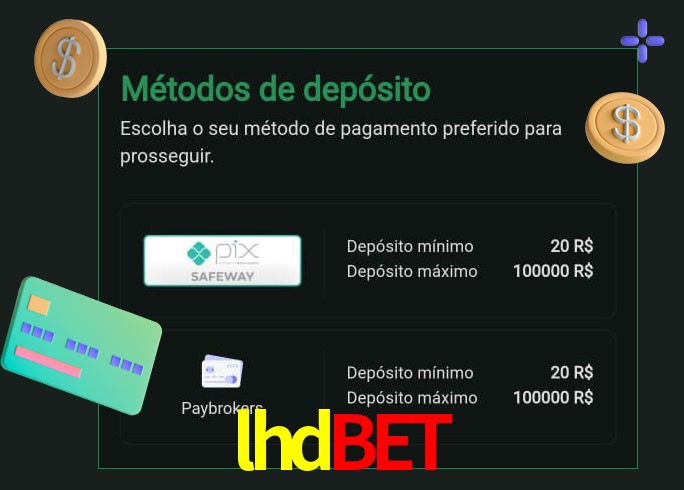 O cassino lhdbet oferece uma grande variedade de métodos de pagamento